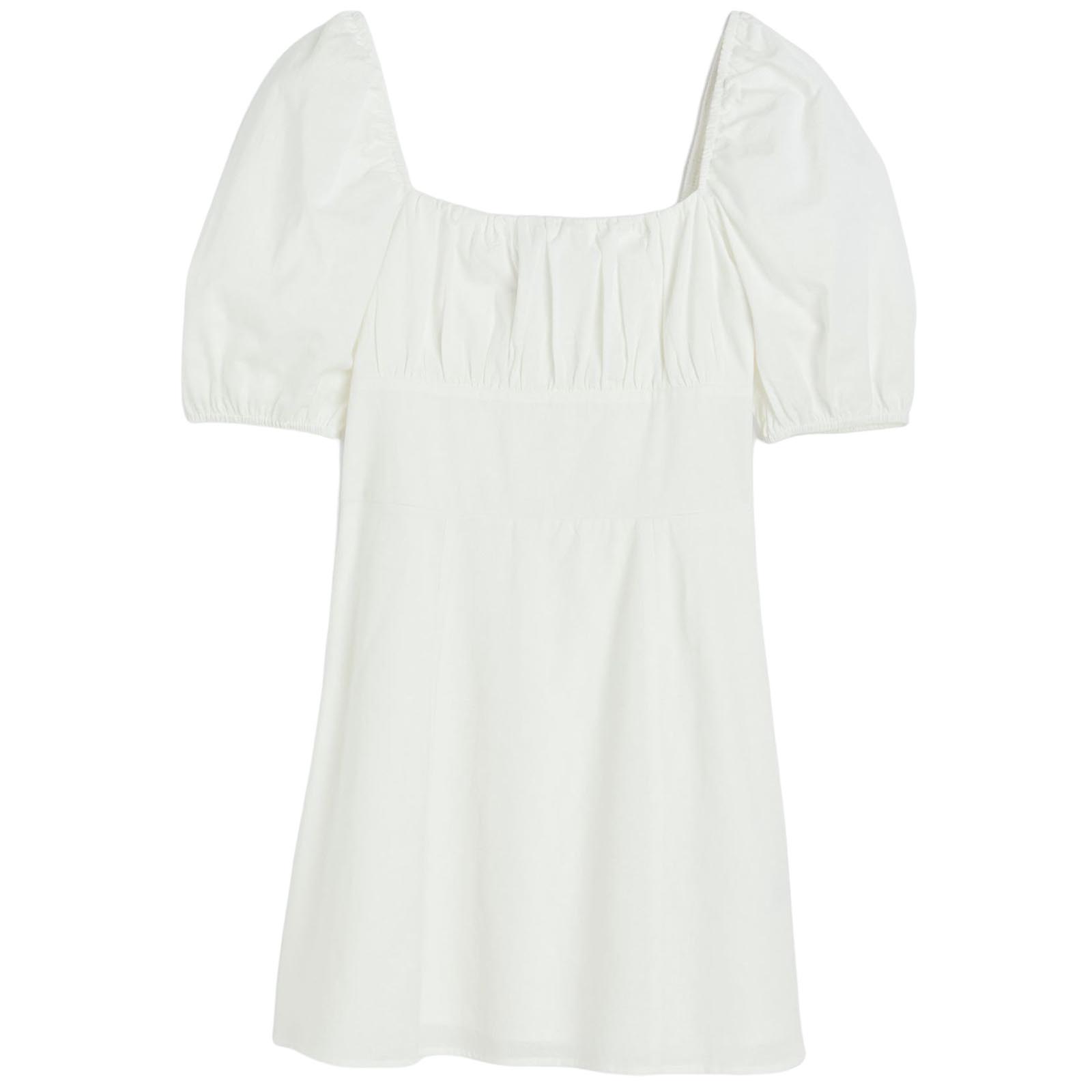 Платье H&M Puff-sleeved, белый