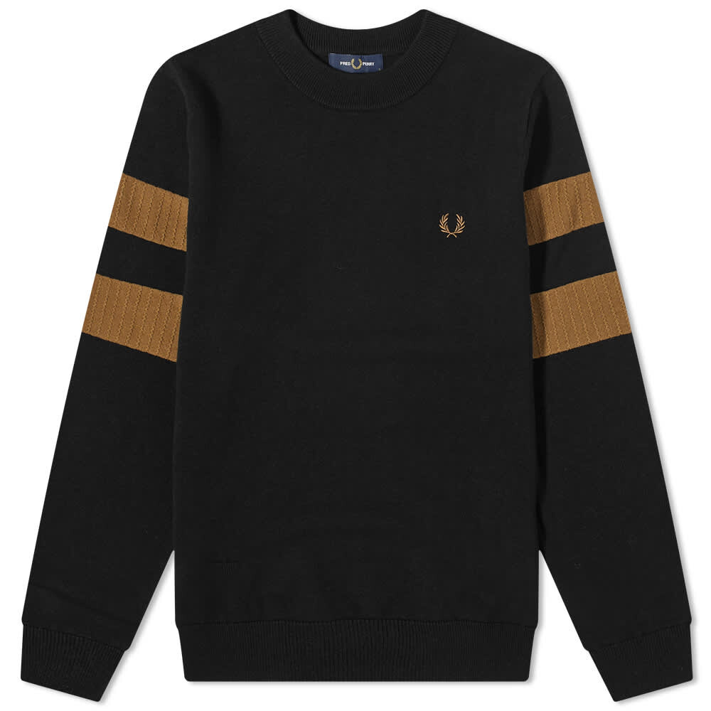 

Толстовка Fred Perry Tipped Sleeve Crew Neck Sweat, Черный