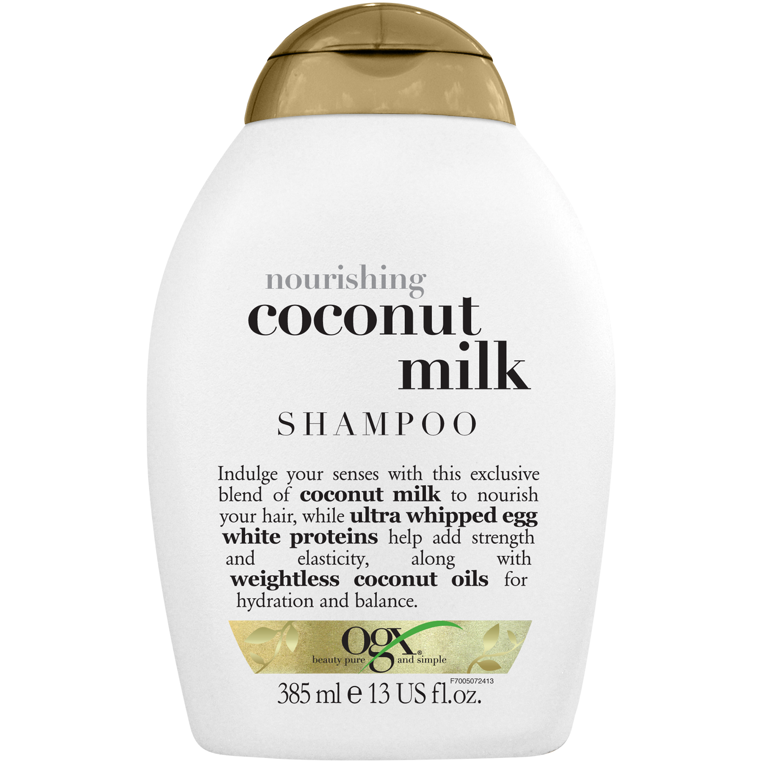 ogx кондиционер nourishing coconut milk для поврежденных волос 385 мл Ogx Coconut Milk питательный шампунь для волос, 385 мл