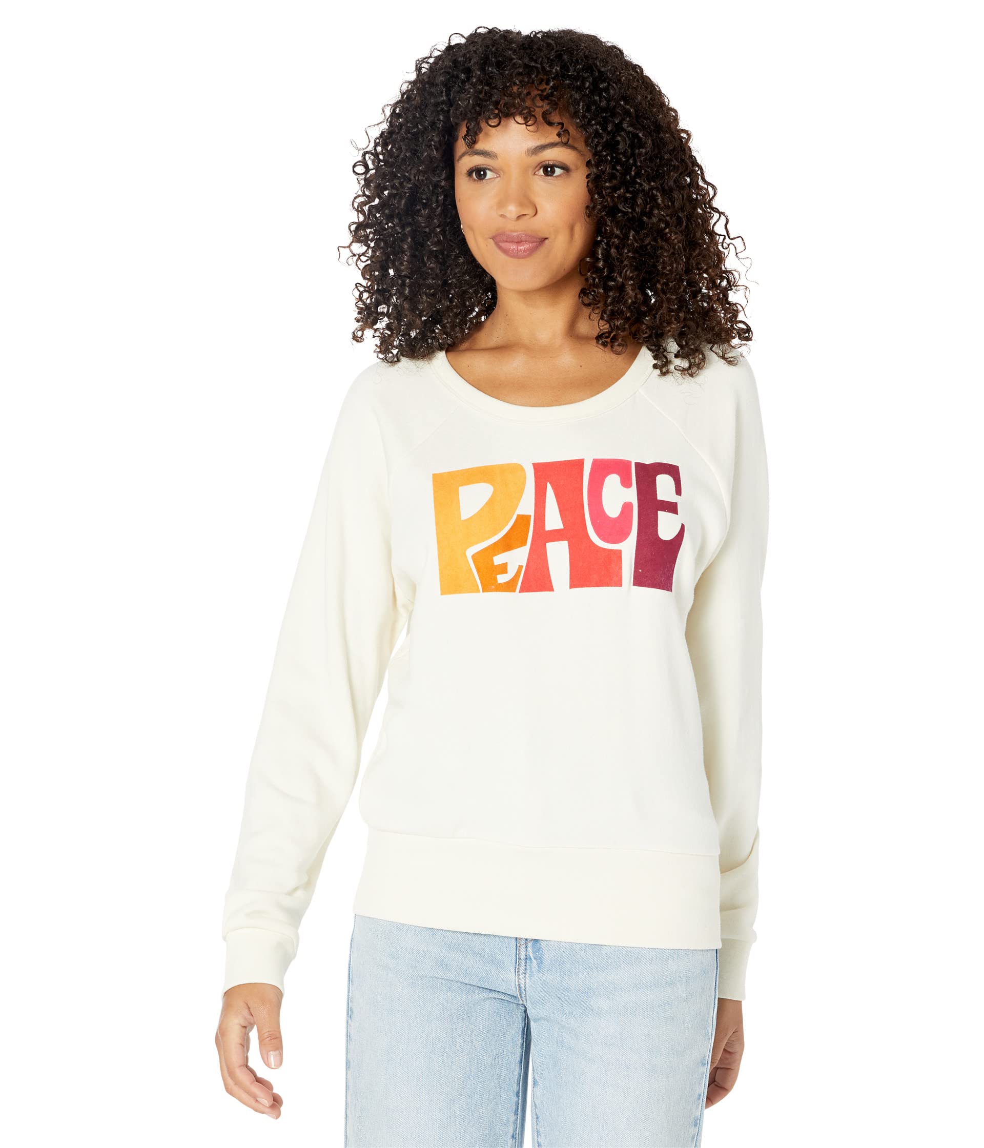 Пуловер Chaser, Peace Cotton Fleece Long Sleeve Crew