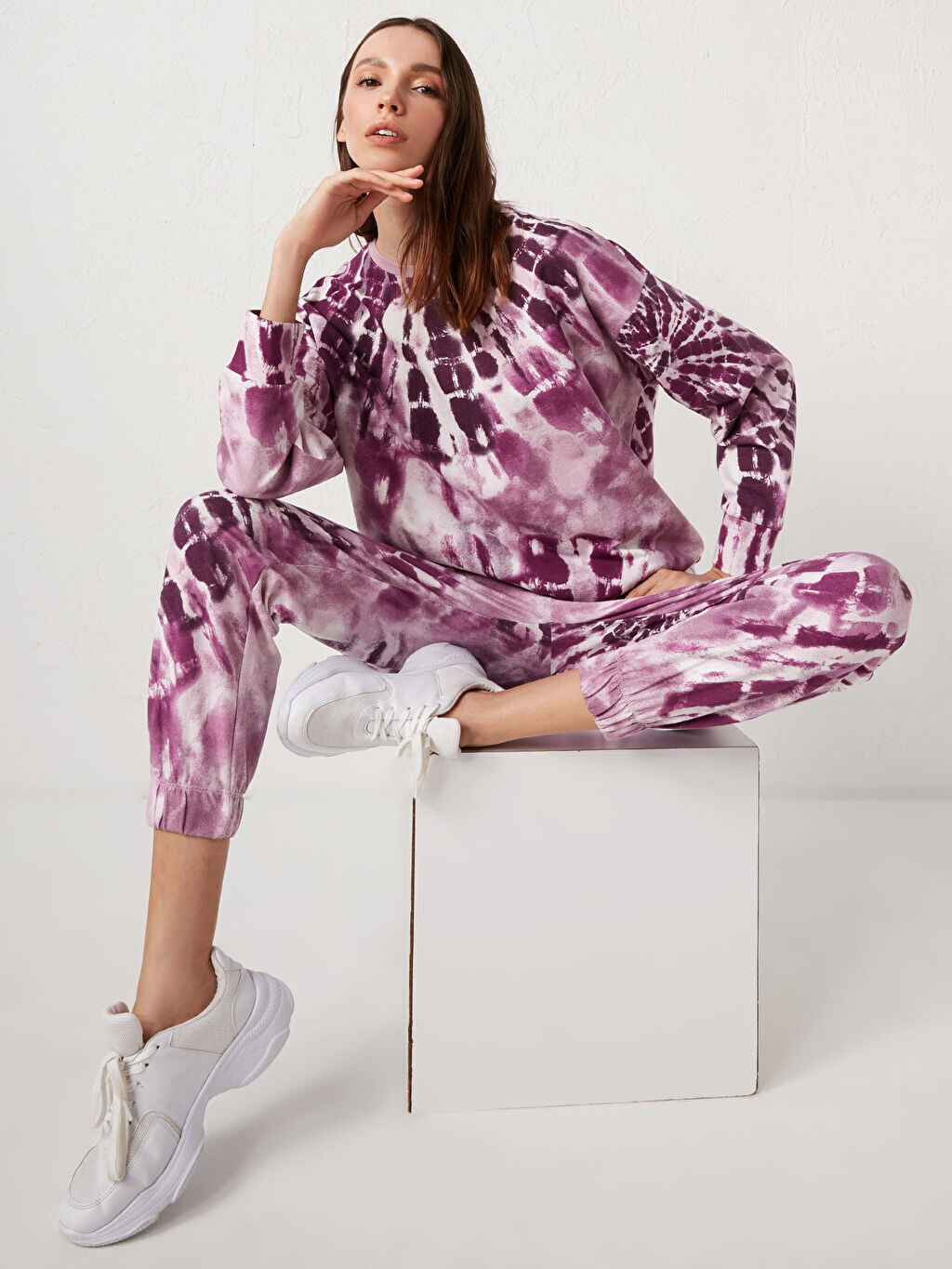 

Хлопковые спортивные штаны с эластичной резинкой на талии LCW Casual, Коричневый