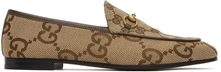 

Бежевые макси-лоферы GG Jordaan Gucci, Бежевый