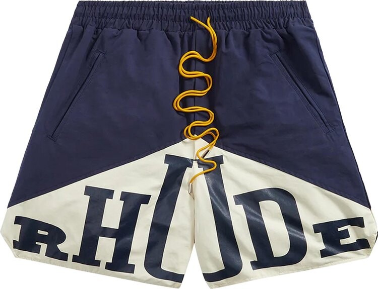 

Шорты Rhude Logo Printed Drawstring Shorts 'Navy/Creme', разноцветный