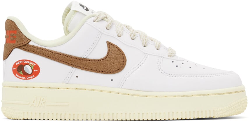 

Белые низкие кеды Air Force 1 '07 Coconut Nike