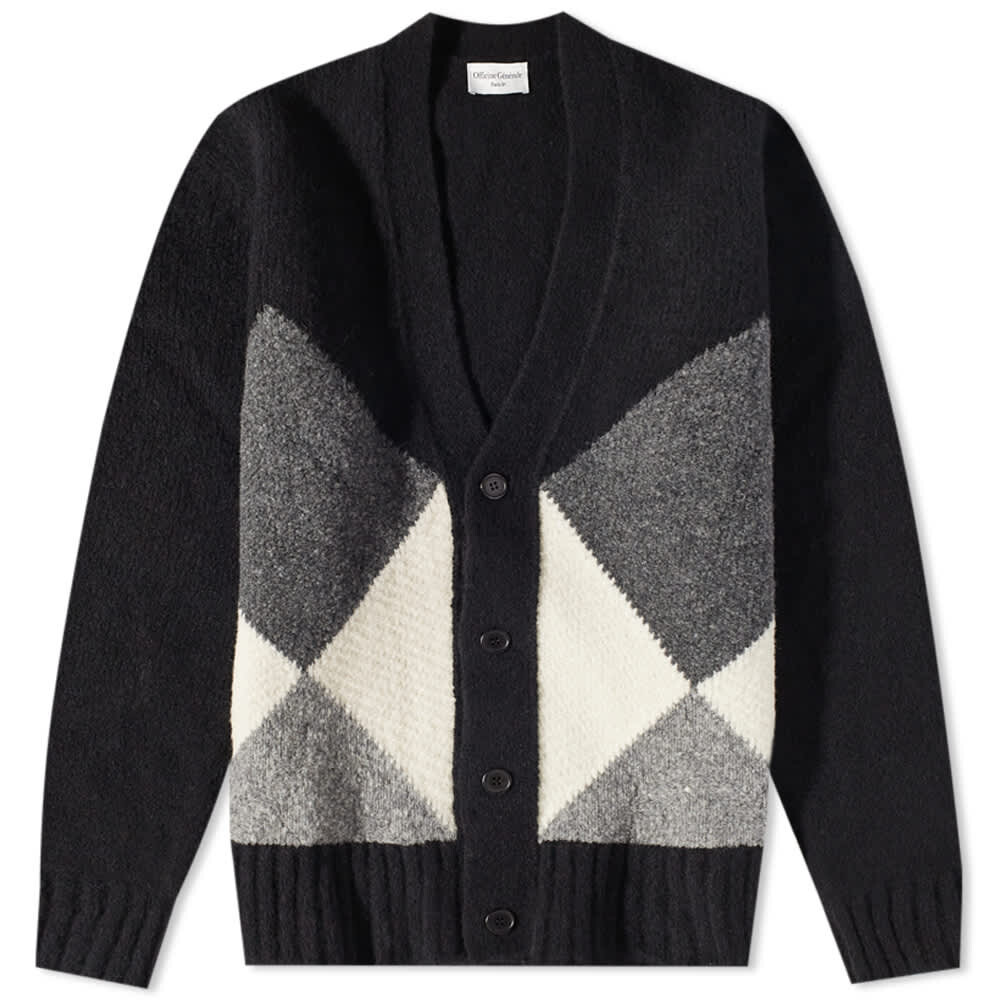 

Джемпер Officine Generale Miles Argle Cardigan, Черный