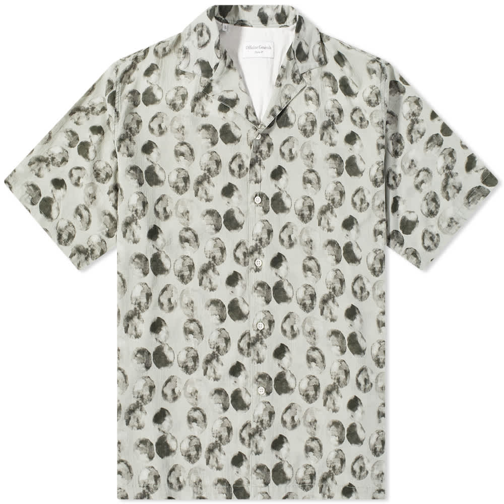 свитшот impower лонгслив dark olive Рубашка Officine Generale Eren Bubble Print Vacation Shirt