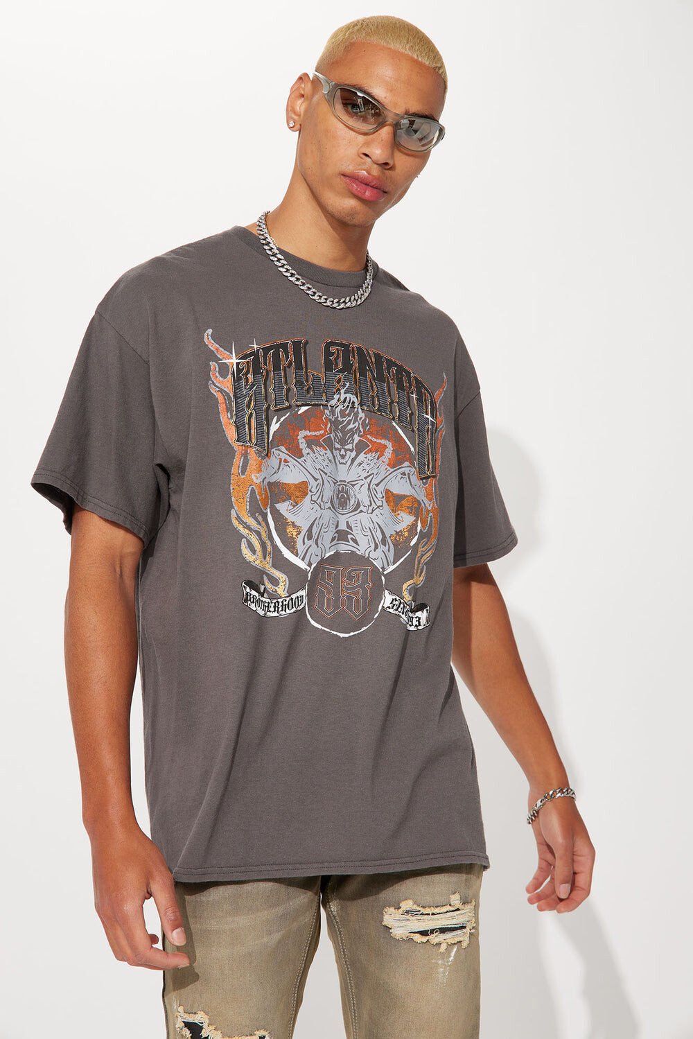 

Футболка Fashion Nova FNM116, угольный, Серый