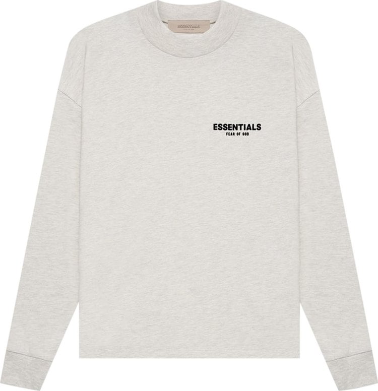 Лонгслив Fear of God Essentials Long-Sleeve Tee 'Light Oatmeal', серый - фото