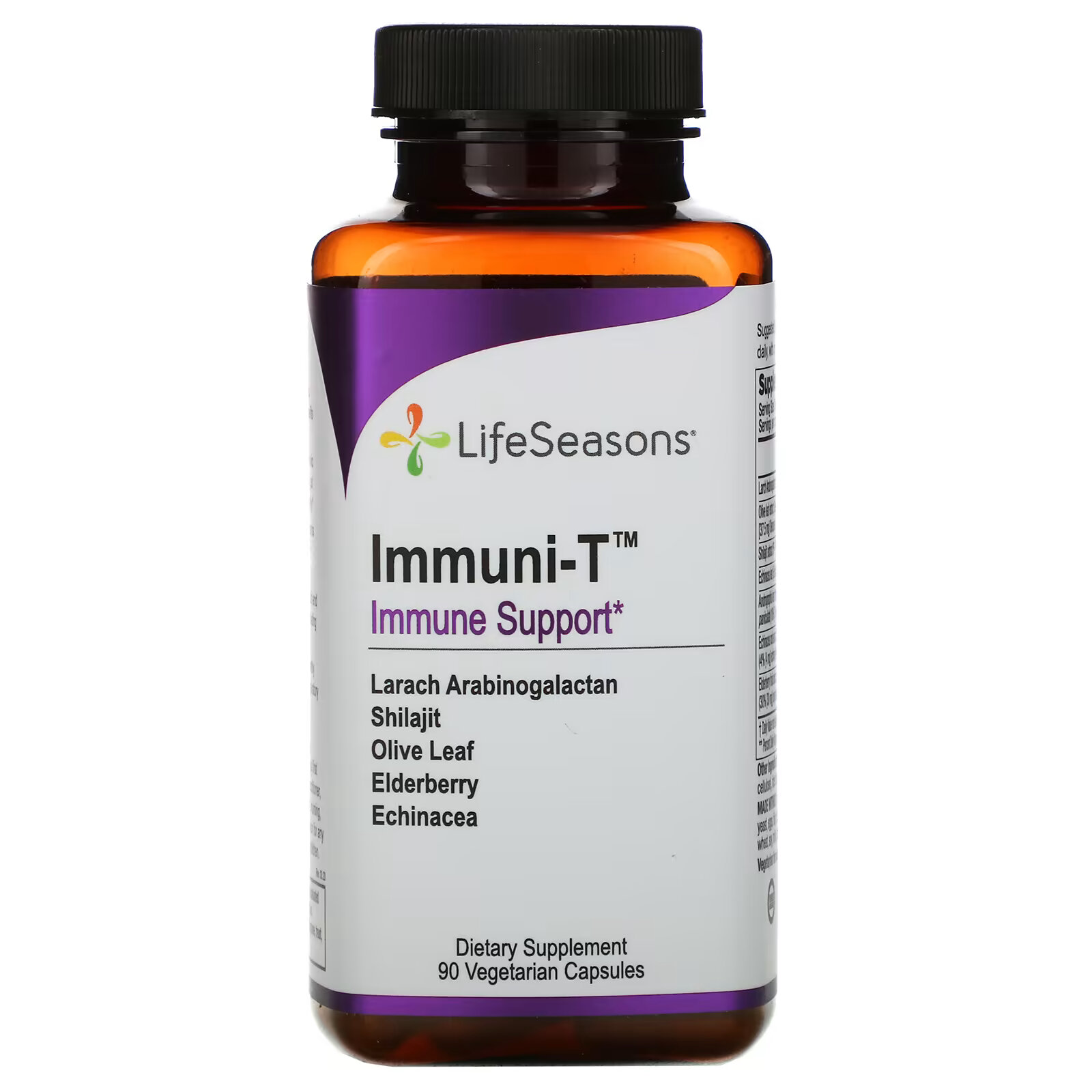 LifeSeasons, Immuni-T, 90 вегетарианских капсул lifeseasons mobili t здоровые суставы 120 капсул