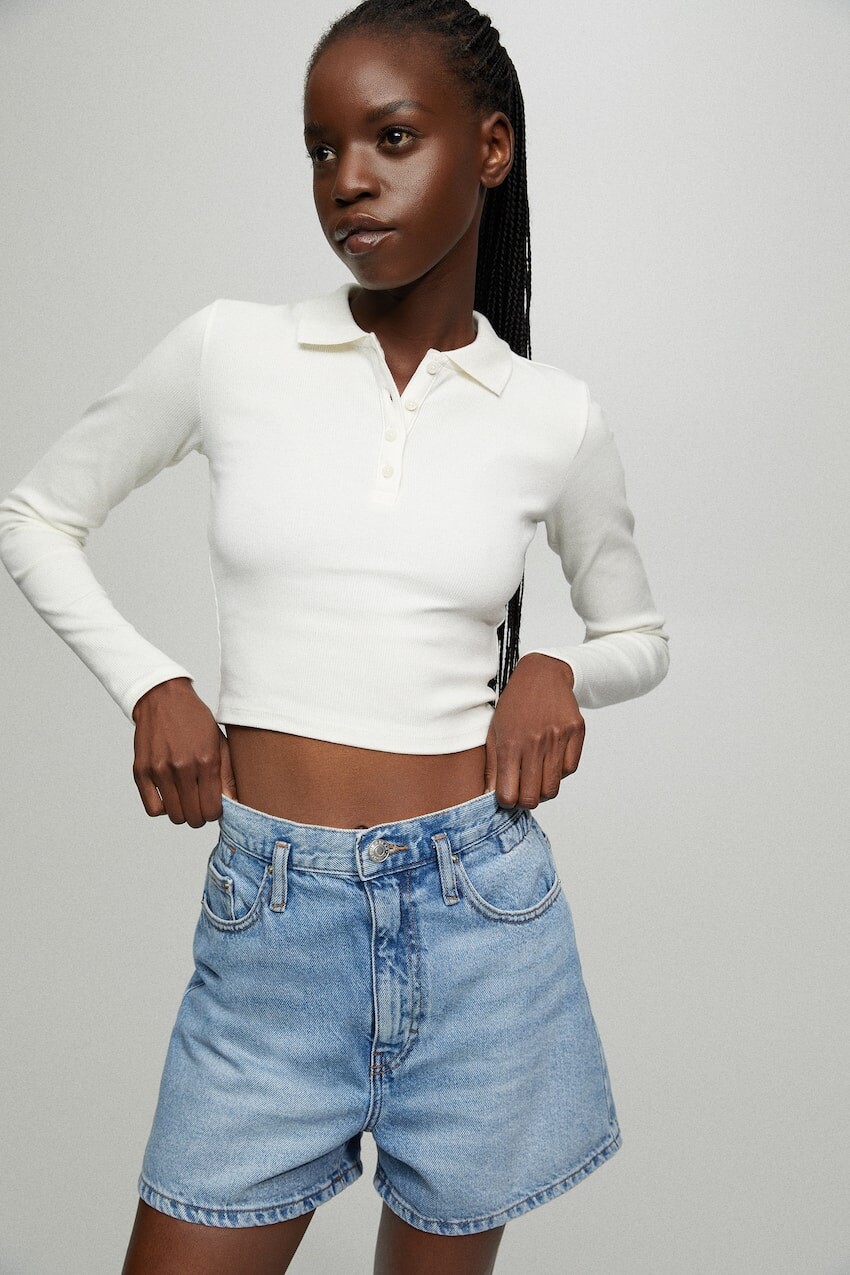 

Рубашка поло с длинными рукавами Pull&Bear