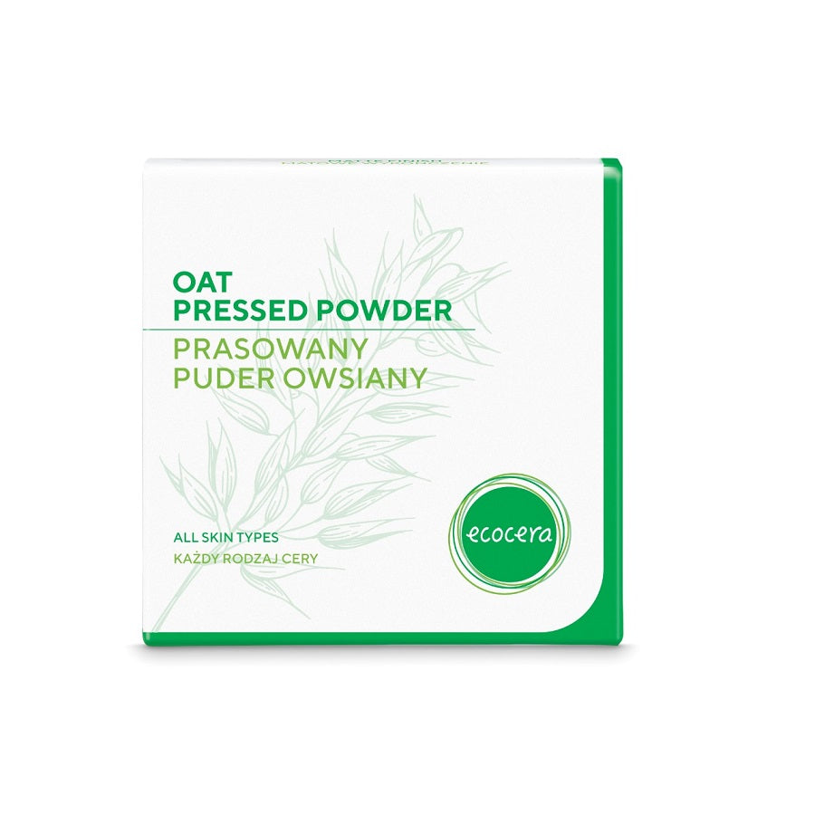 цена Ecocera Oat Pressed Powder прессованная овсяная пудра для всех типов кожи 10г