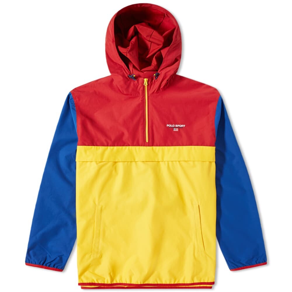 

Спортивный компактный анорак с цветными блоками и вставками Polo Ralph Lauren, Желтый