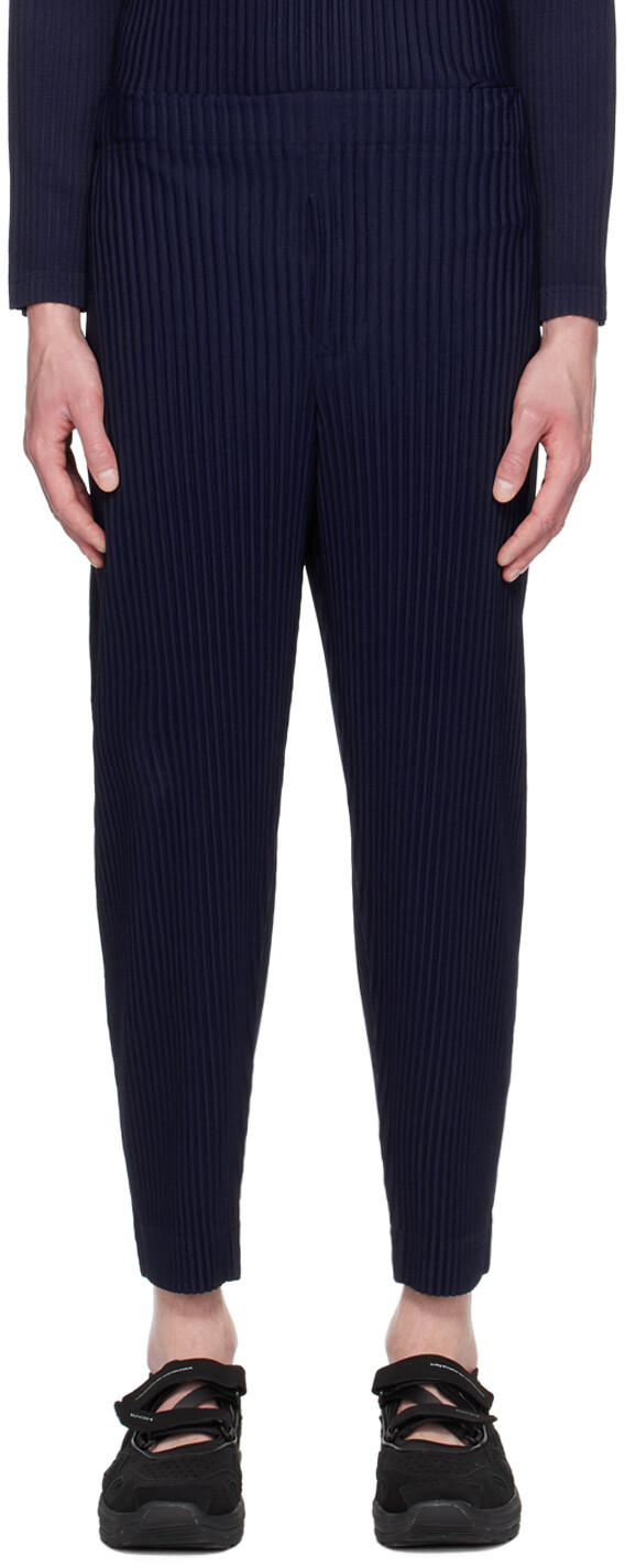 

Темно-синие брюки Monthly Color December Homme Plissé Issey Miyake