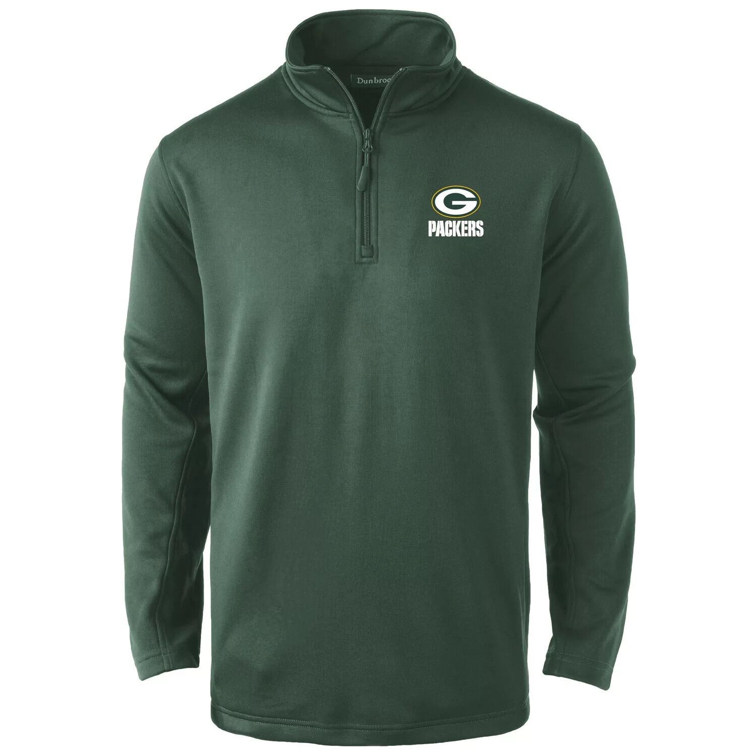 

Мужская футболка Dunbrooke Green Green Bay Packers All-Star Tech с молнией без четверти
