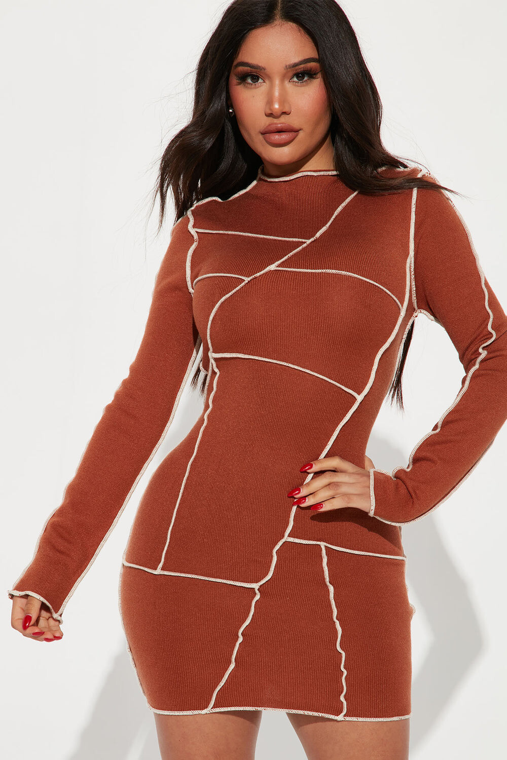 

Свитер Fashion Nova D2454, кэмел