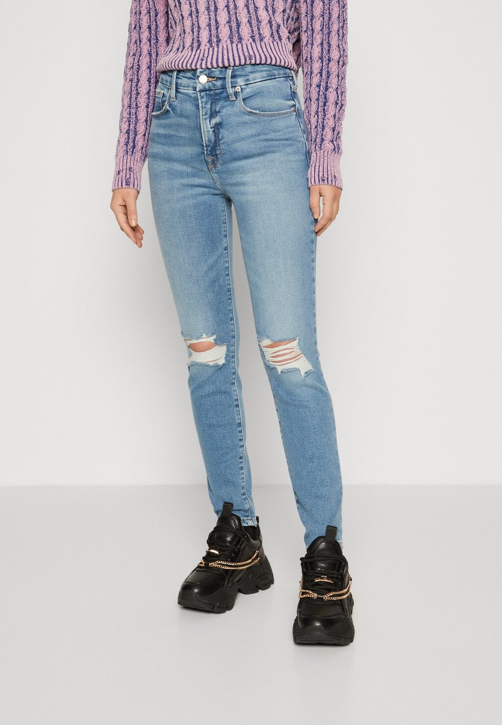 

Джинсы Skinny Fit Good American, темно-синий деним