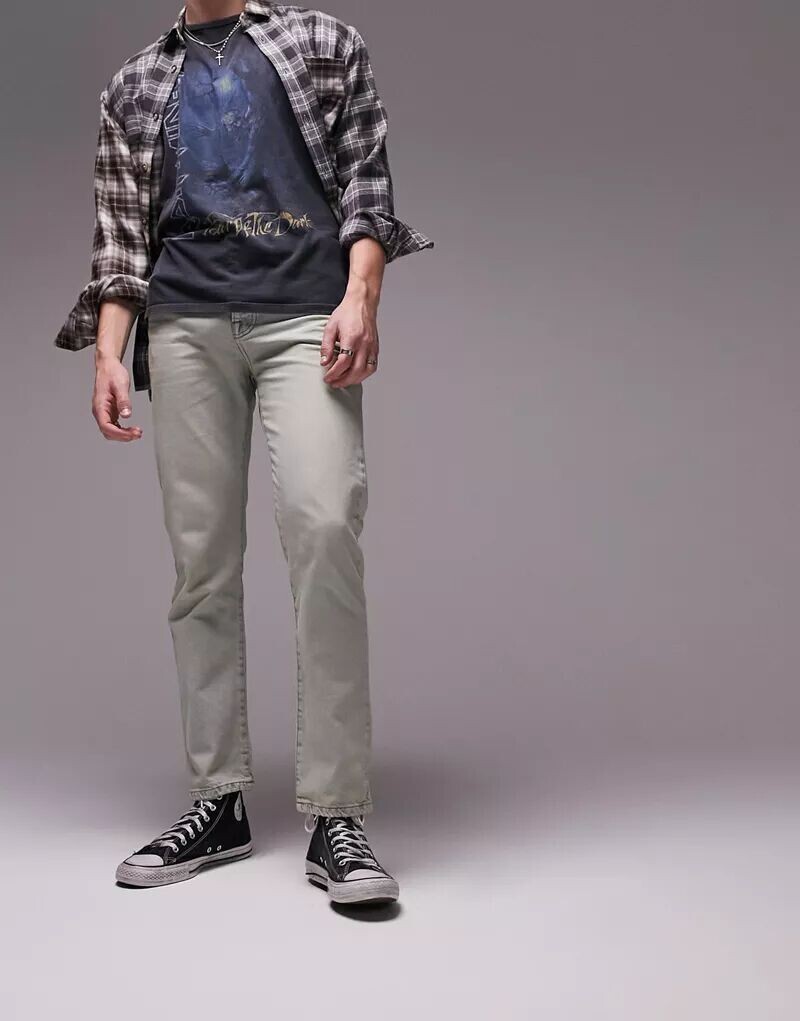 

Свободные джинсы Topman светлого оттенка