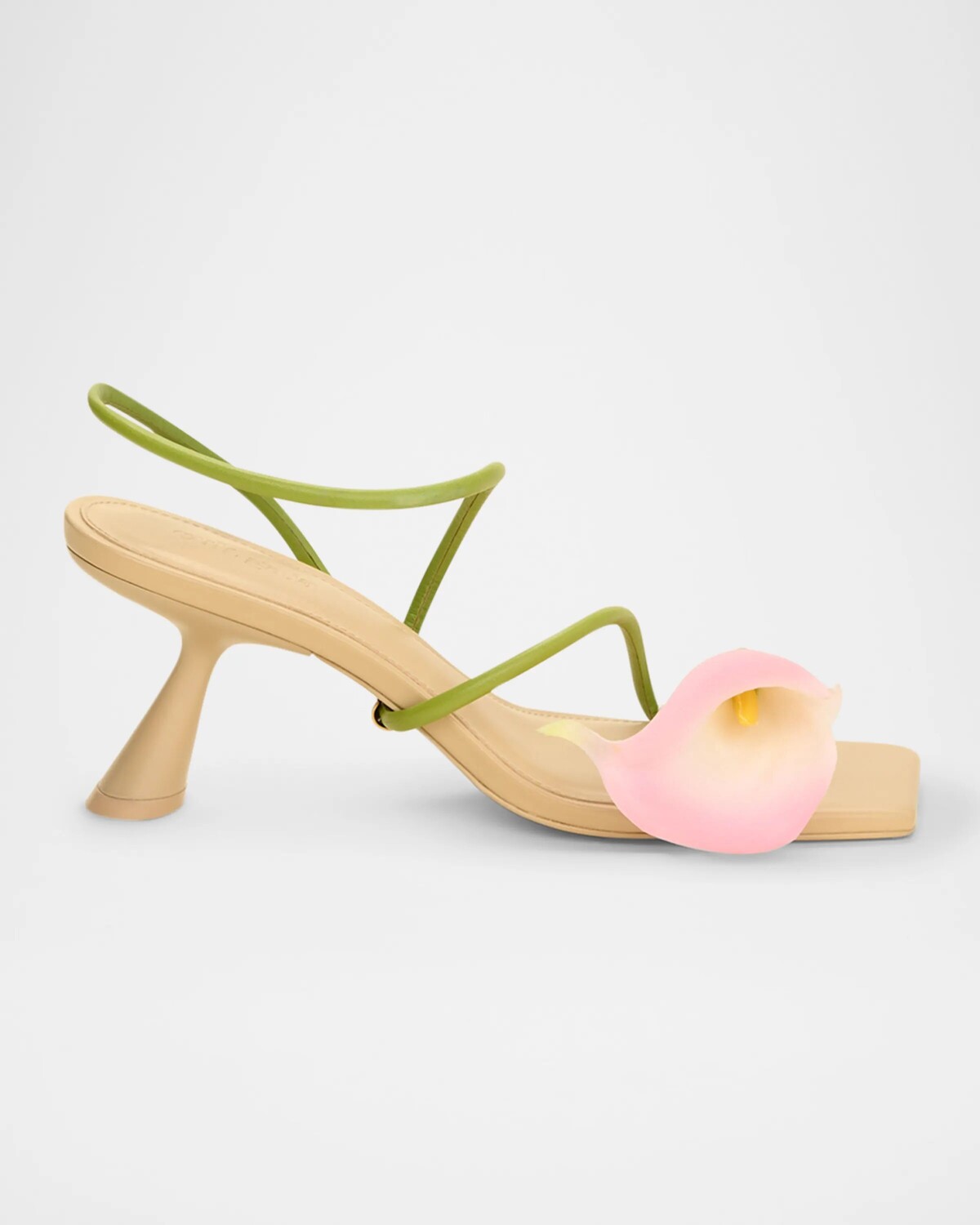 

Кожаные босоножки Ria Calla Lily на каблуке-запятой Cult Gaia, цвет Pink Multi
