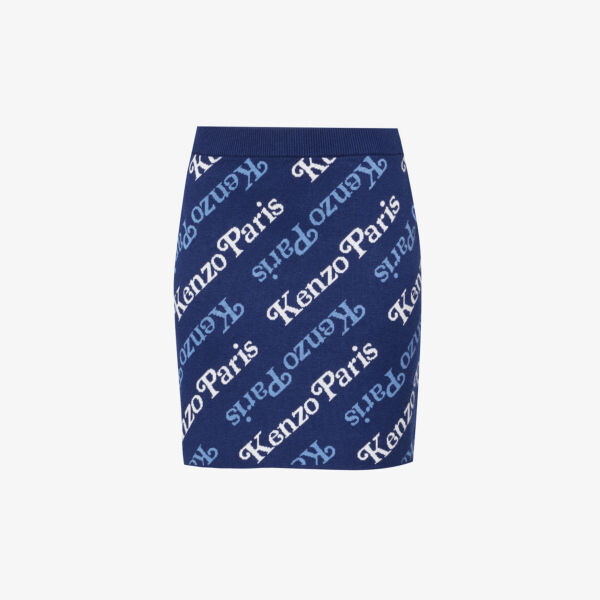 

Мини-юбка из смесового хлопка с фирменным принтом KENZO x Verdy Kenzo, синий