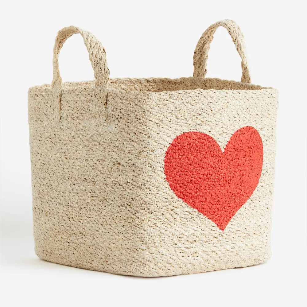 Корзина H&M Home Heart-motif Storage Heart, светло-бежевый