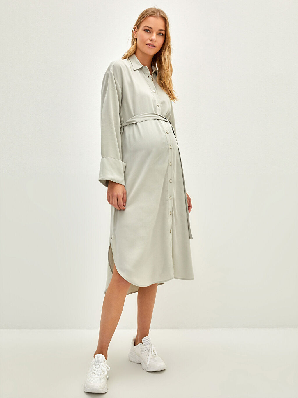 

Платье для беременных из ткани Tencel с длинным рукавом LC Waikiki Maternity
