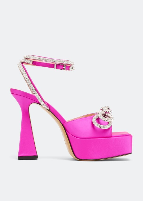 

Сандалии MACH AND MACH Double bow platform sandals, розовый