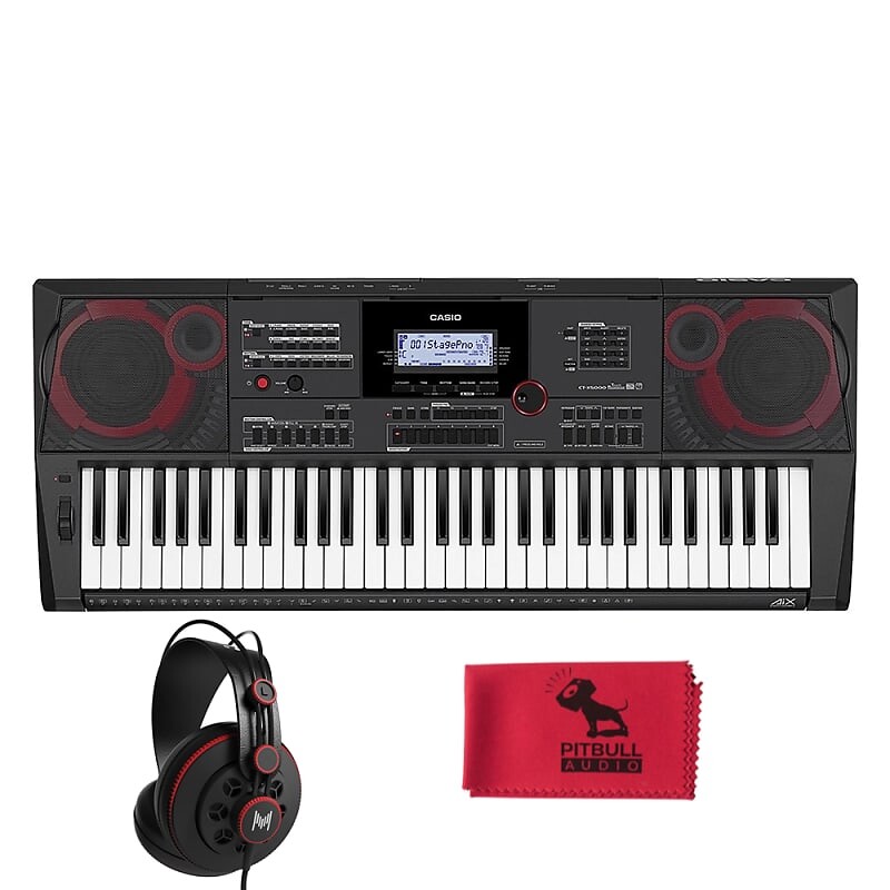 

Casio CT-X5000 61-клавишная портативная клавиатура с наушниками и тканью Pitbull Audio
