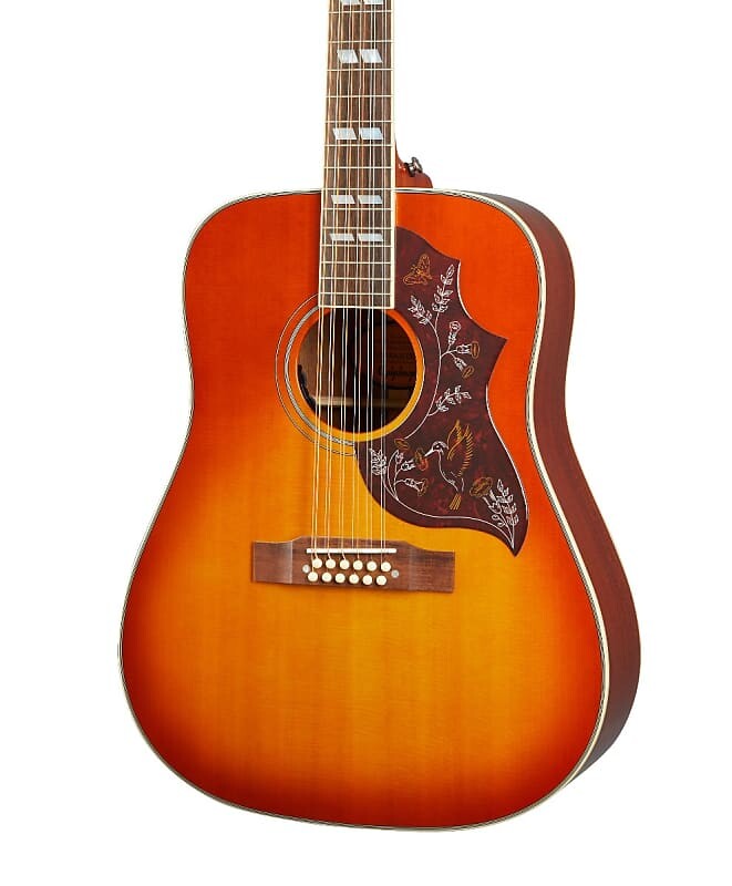 

Epiphone Inspired By Gibson Hummingbird 12-струнный, Aged Cherry Sunburst Gloss IGMTHUM12ACHNH1