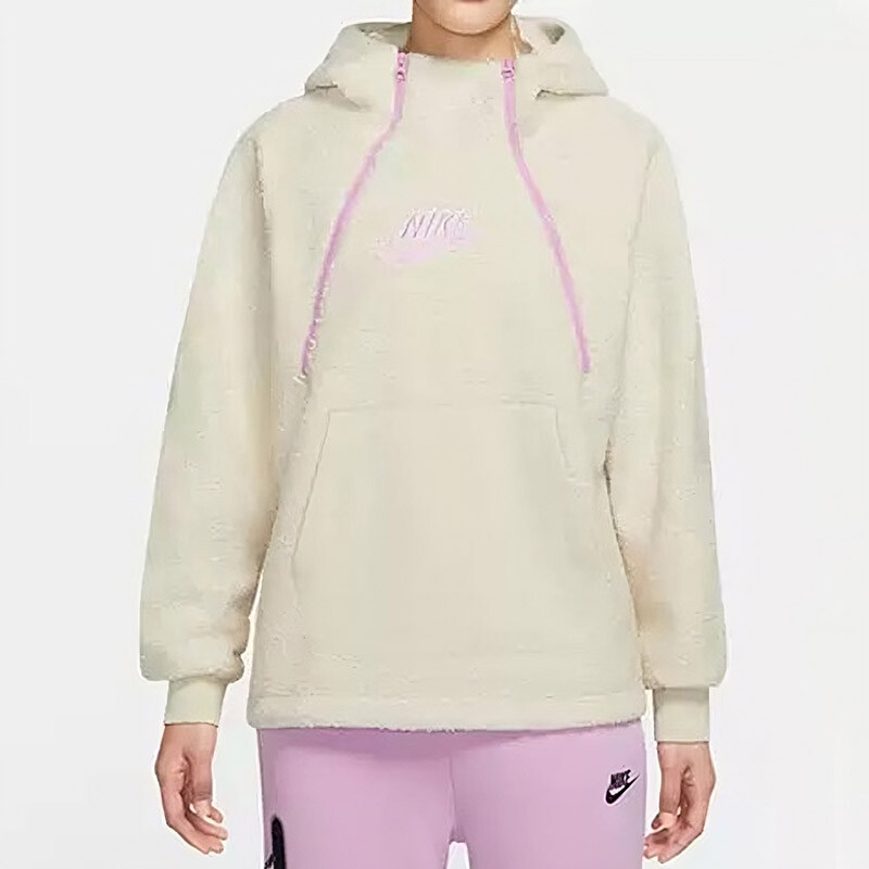 Худи Nike Sportswear Fleece Double Zipper, кремовый