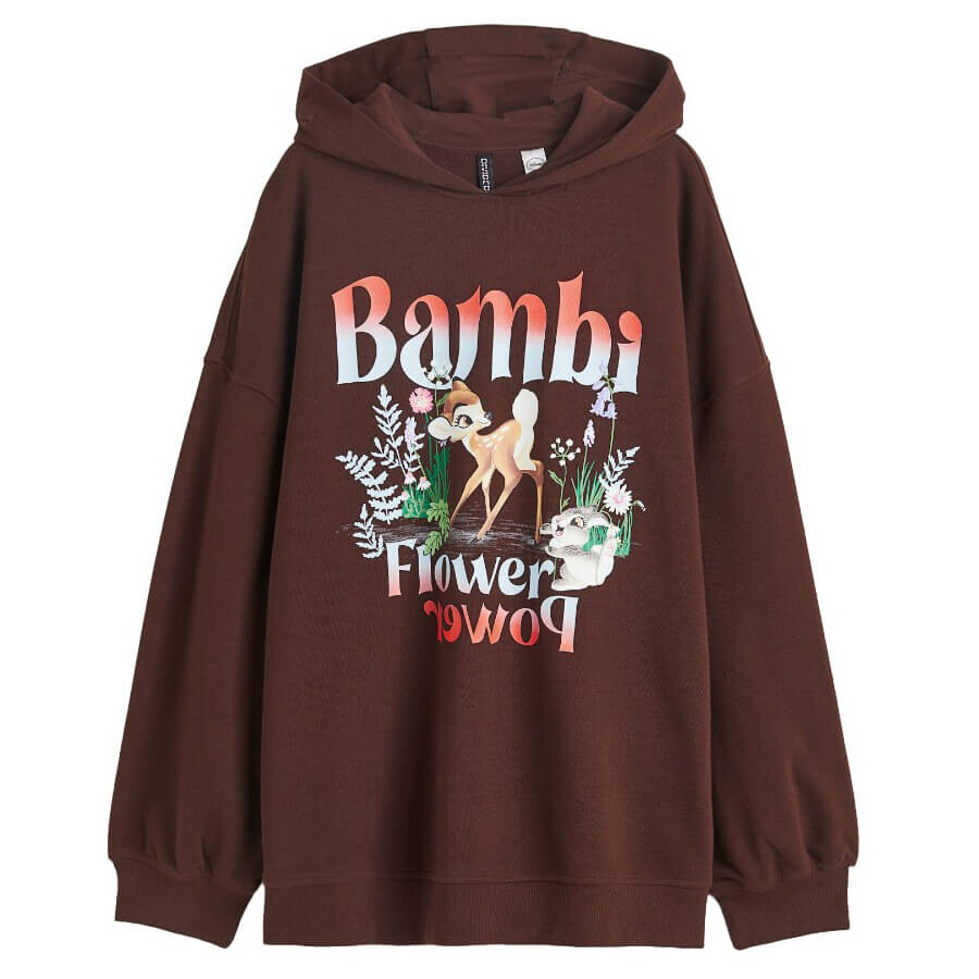 

Худи H&M Oversized Bambi, коричневый