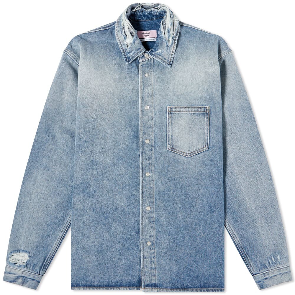 

Рубашка Martine Rose Logo Badge Denim Overshirt