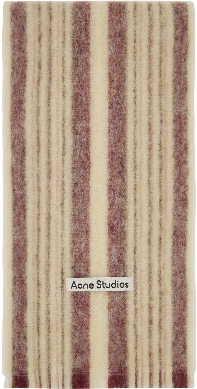 

Бежевый шарф в полоску Acne Studios