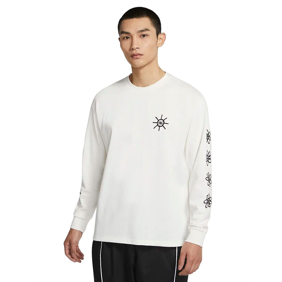 

Лонгслив Nike Basketball Jersey, белый/черный