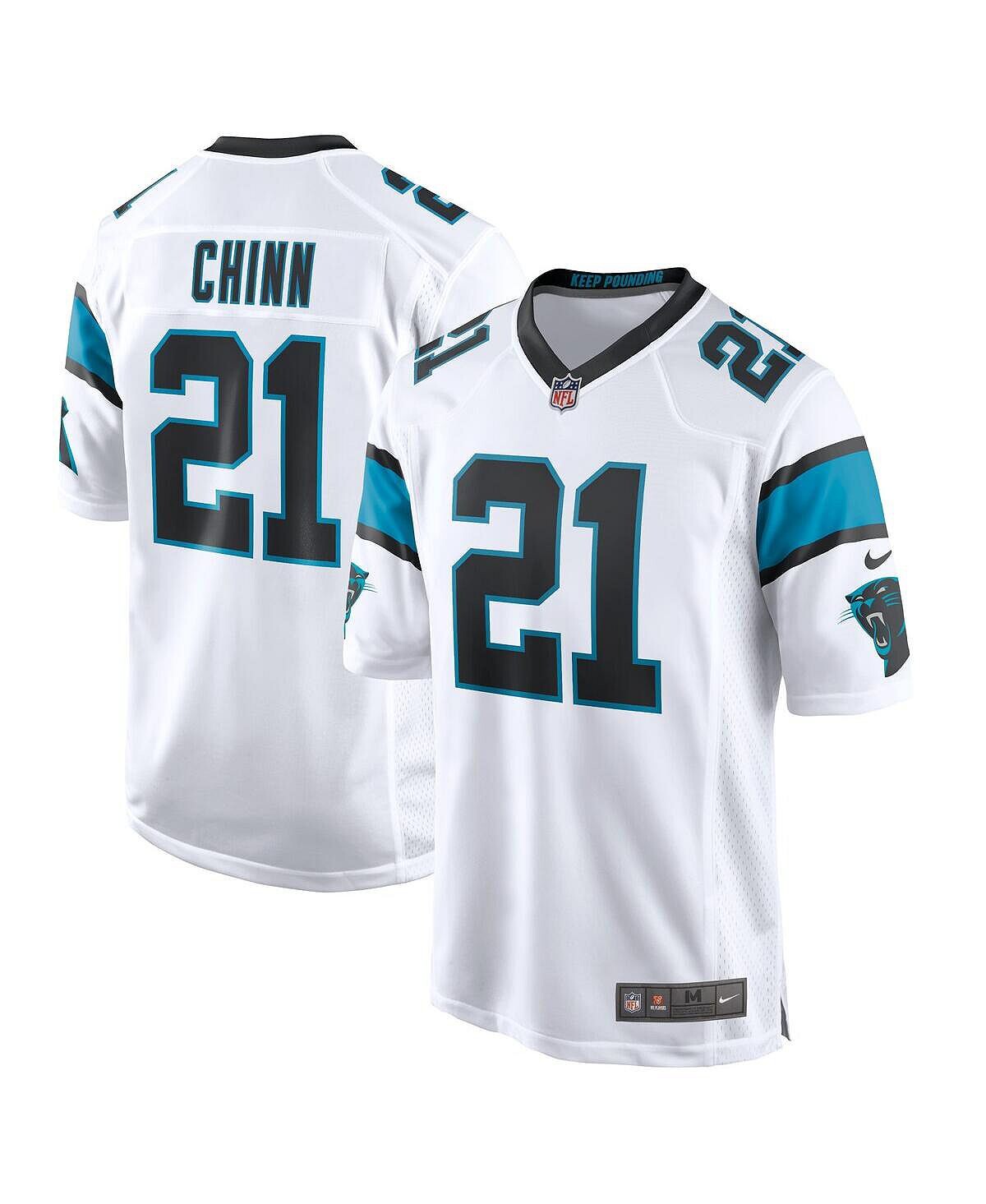 Мужская футболка jeremy chinn white carolina panthers game jersey Nike, белый