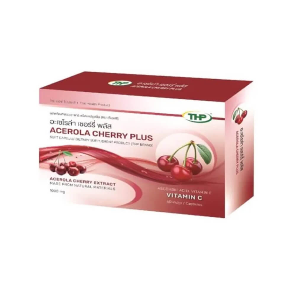 Пищевая добавка THP Acerola Cherry Plus, 60 капсул пищевая добавка thp mineralcap hp 30 капсул
