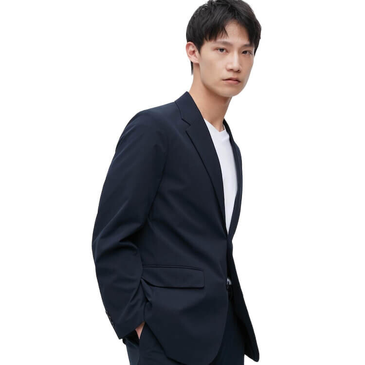 

Пиджак Uniqlo 2WAY stretch, темно-синий
