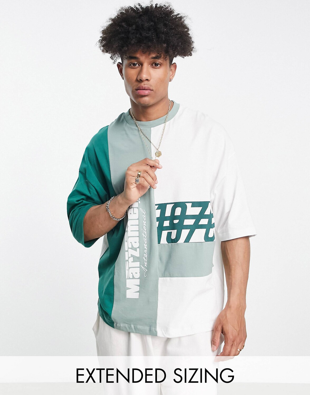 

Зеленая оверсайз-футболка с принтом ASOS DESIGN