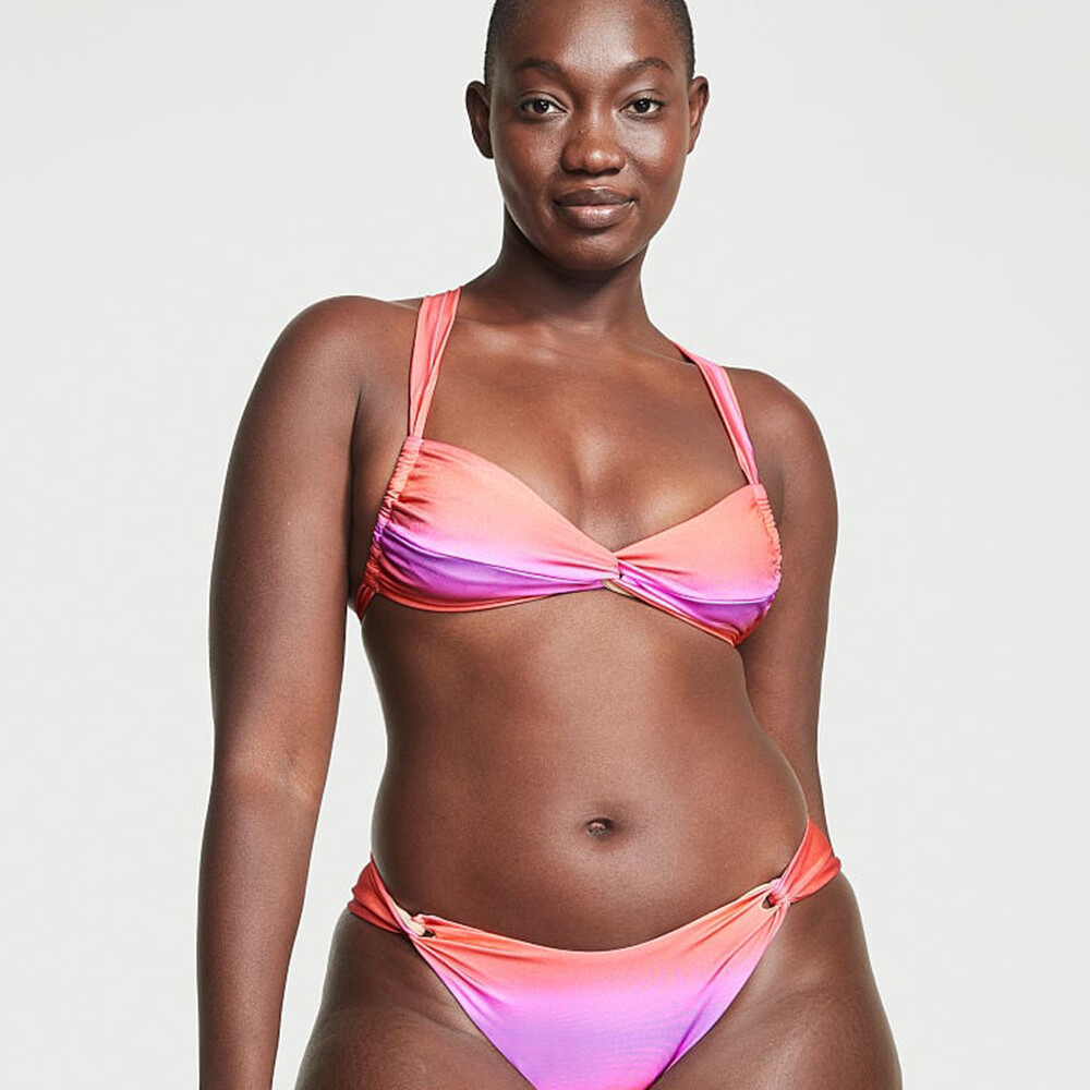 

Верх от купальника Victoria's Secret Swim Twist Bralette Bikini Top, мультиколор, Коричневый