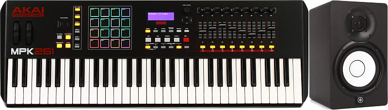 

Комплект 61-клавишного контроллера клавиатуры Akai Professional MPK261 с 5-дюймовым студийным монитором Yamaha HS5 с питанием Yamaha + Akai Professional HS5=1 MPK261=1