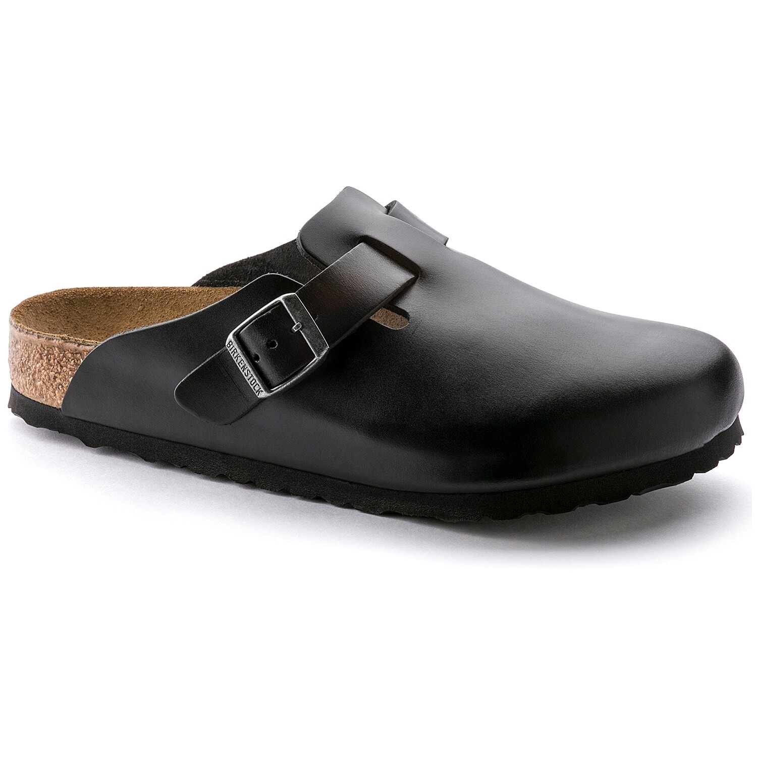 

Кожаные сабо Birkenstock Boston с мягкой стелькой, черный