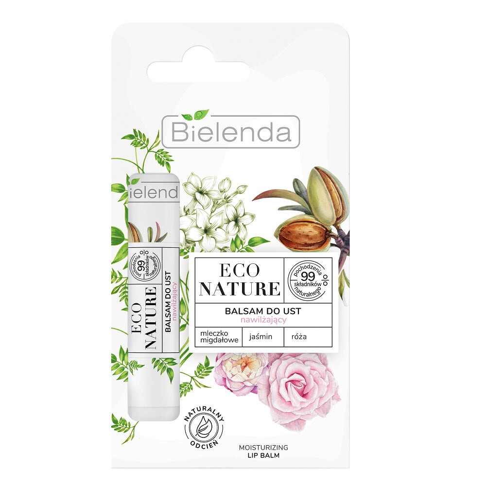

Bielenda Eco Nature Увлажняющий бальзам для губ Миндальное молоко, Жасмин и Роза 10г