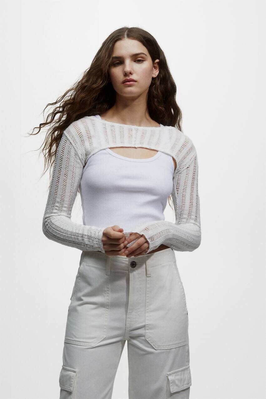 

Текстурированные рукава вафельной вязки Pull&Bear