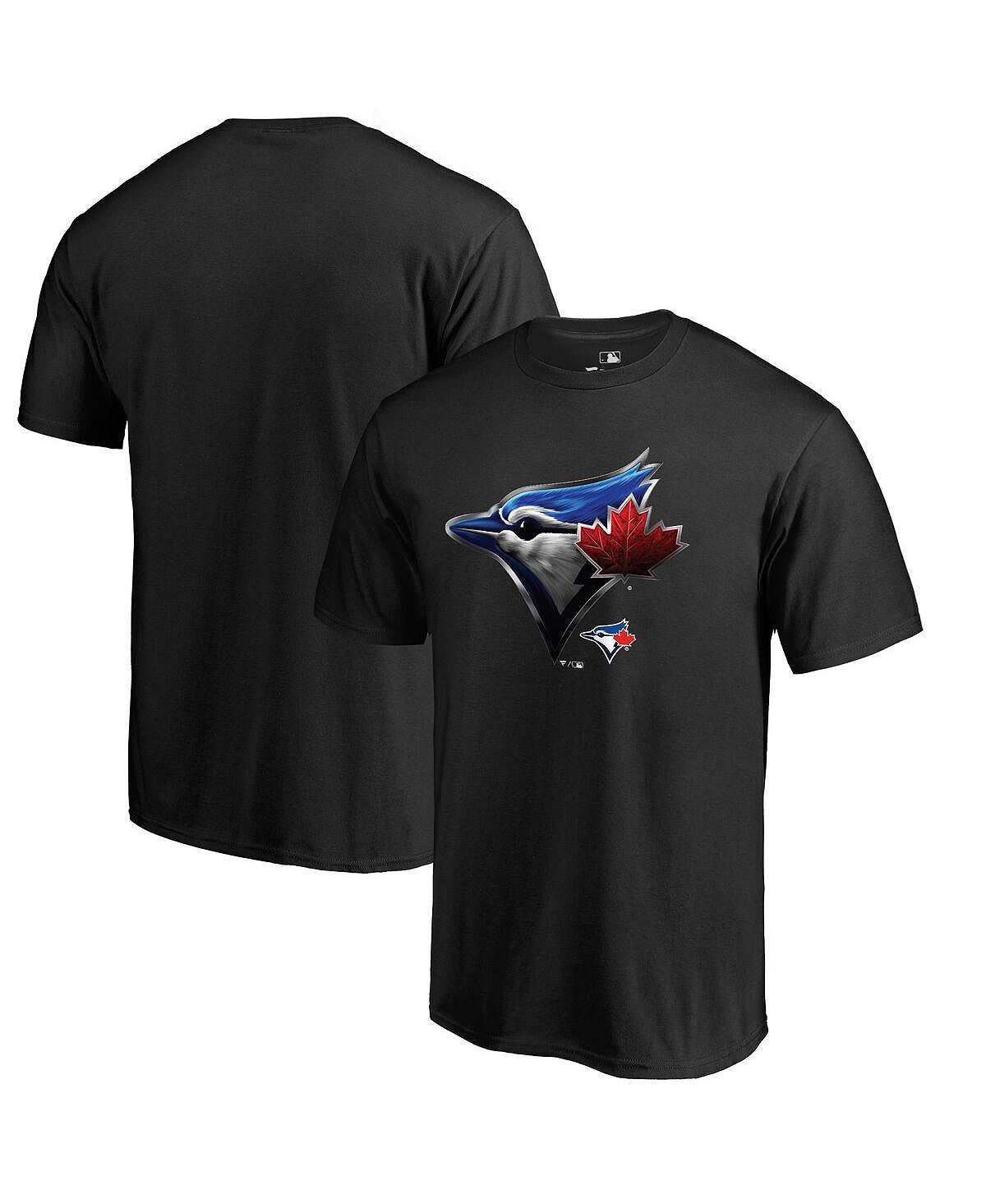 Мужская фирменная черная футболка с логотипом toronto blue jays midnight mascot Fanatics, черный цена и фото