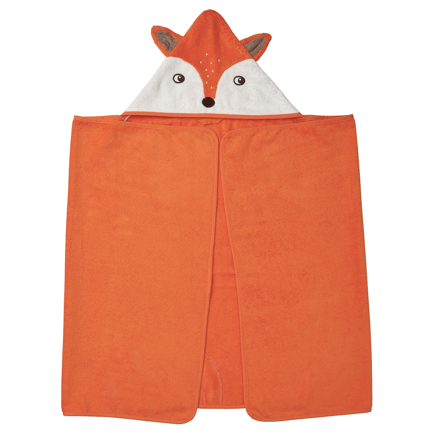 BRUMMIG Полотенце с капюшоном, в форме лисы/оранжевое, 70x140 см IKEA