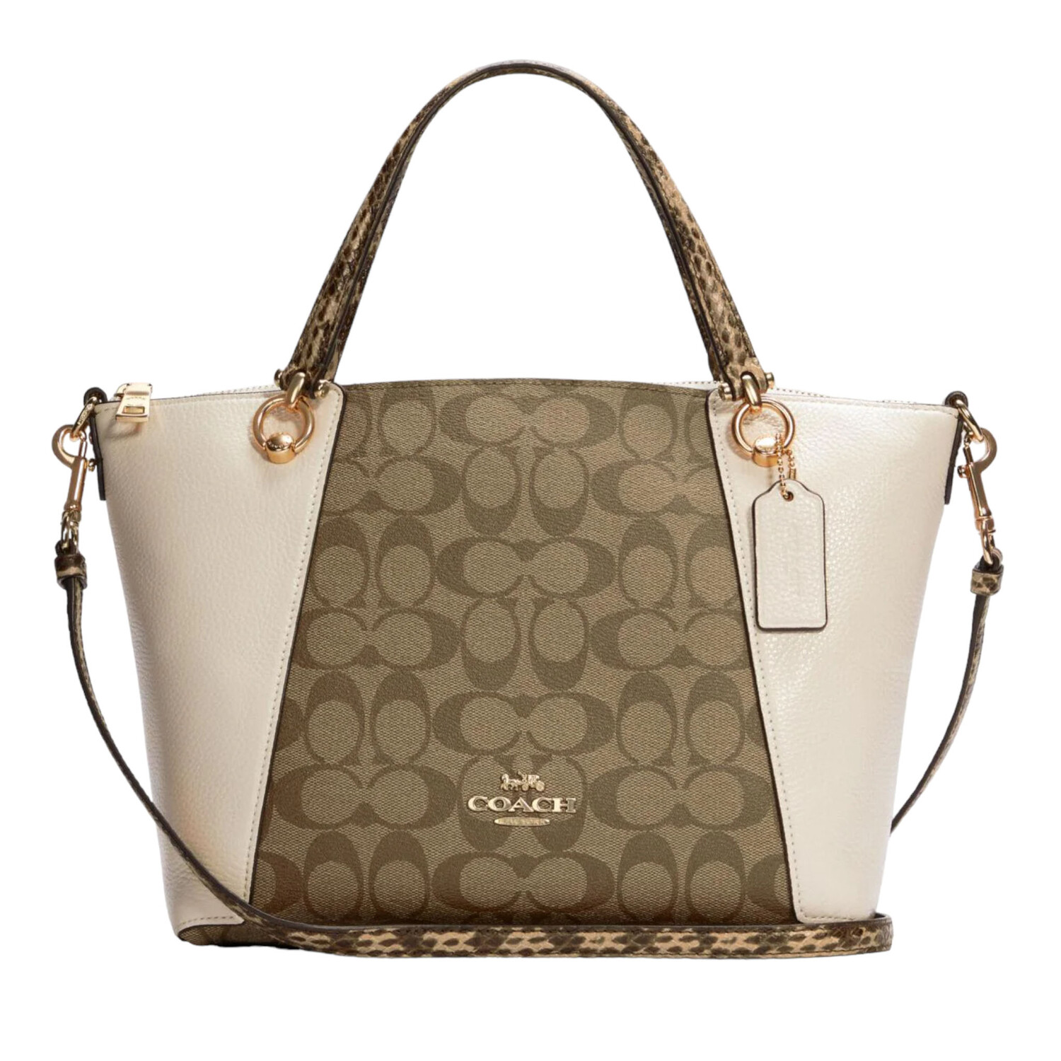 

Сумка Coach Kacey In Colorblock Signature Canvas, бежевый