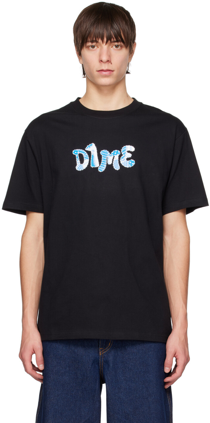 

Черная футболка с принтом Dime, Черный