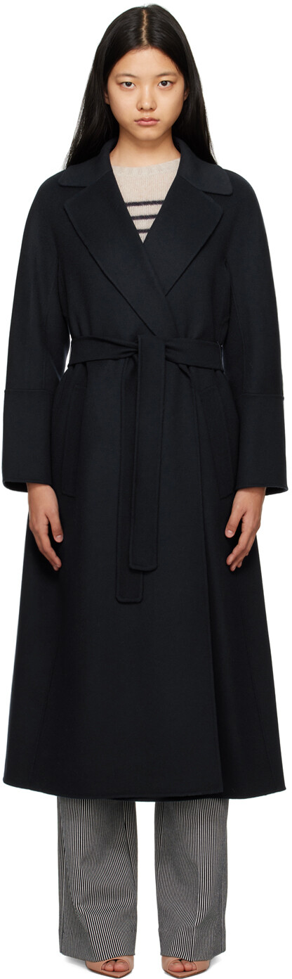 

Темно-синее пальто Elisa S Max Mara, Синий