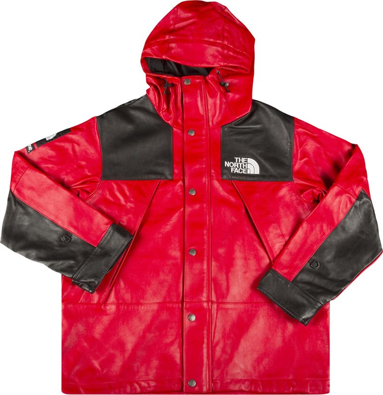 Парка Supreme x The North Face Leather Mountain Parka 'Red', красный - фото