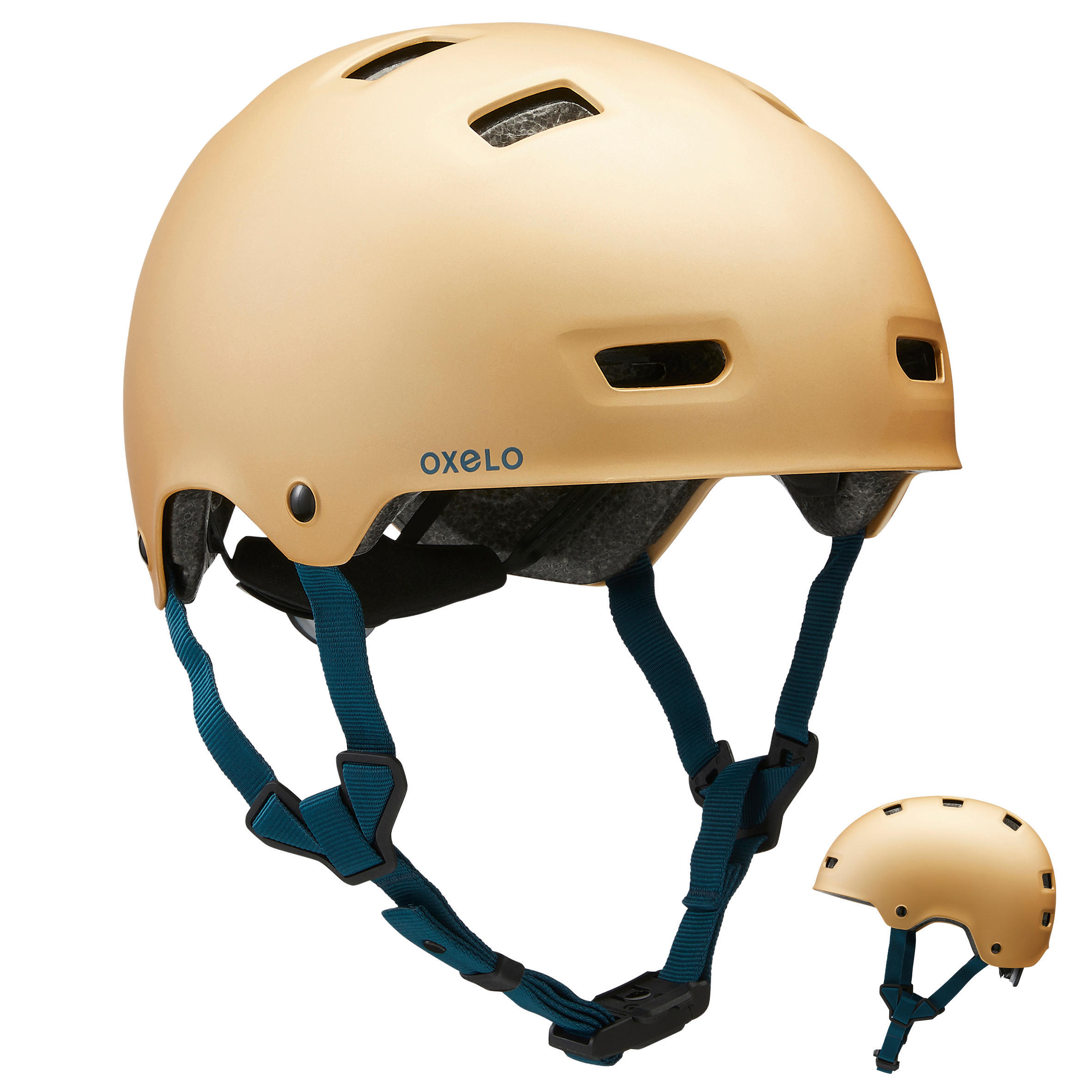 Шлем для велосипеда, роликов, скейтборда оранжевый MF540 Oxelo