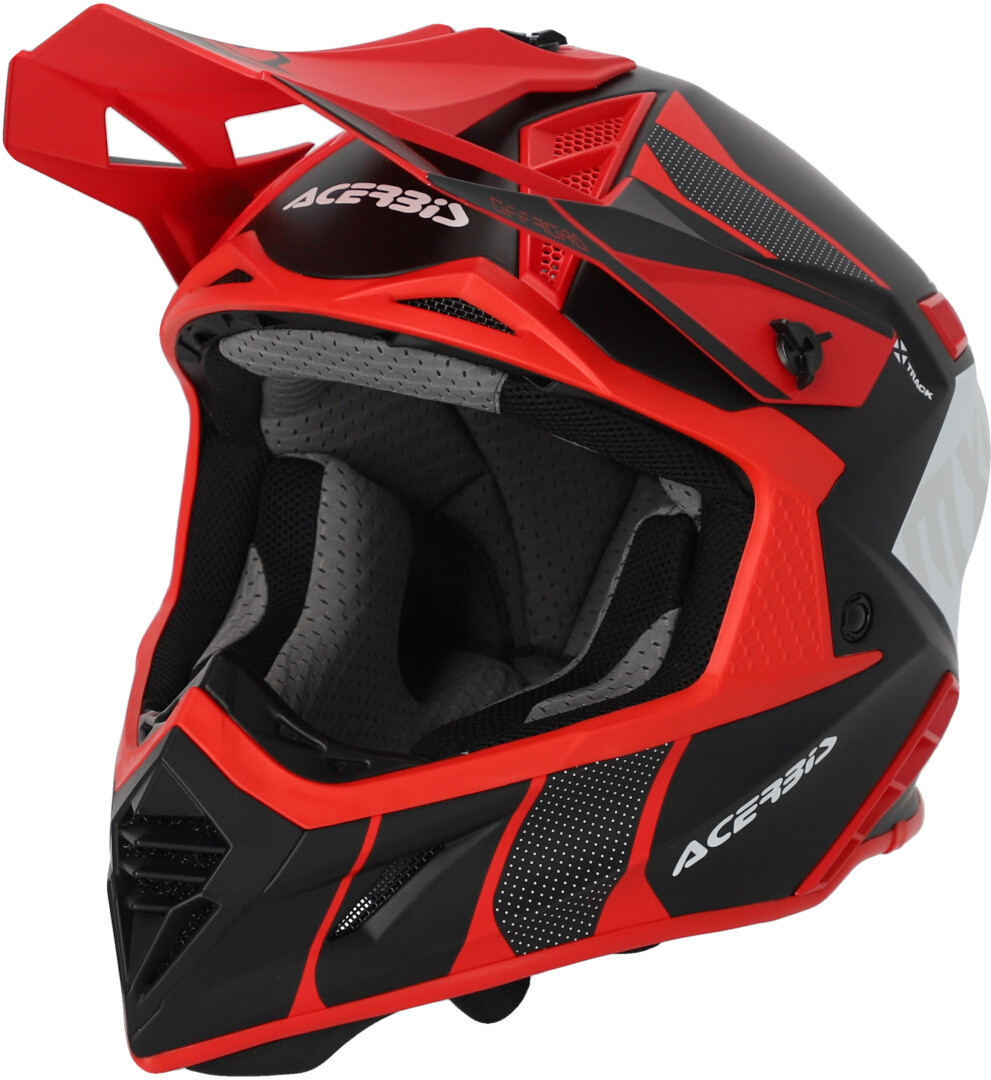 Шлем Acerbis X-Track 2023 для мотокросса, черный/красный x track 2023 шлем для мотокросса acerbis черный неоново зеленый